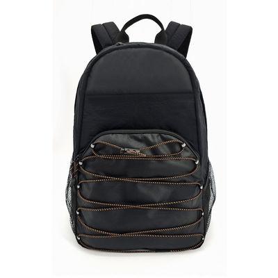 Stoffweicher Nylon-Rucksack Schwarz wasserdicht für Auswärtsreisen