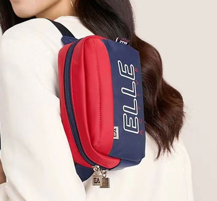 Unisex schwerer Nylon-Sling-Tasche mit Reißverschluss