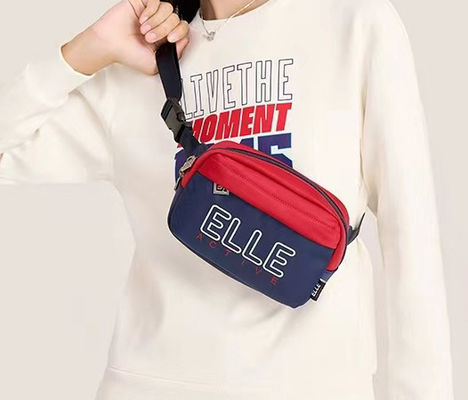 Unisex schwerer Nylon-Sling-Tasche mit Reißverschluss