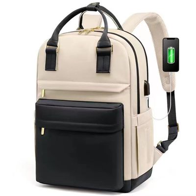 Unisex Casual Tote Rucksack Tasche Oxford Material mit USB-Ladung