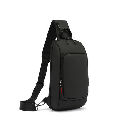 Schwarze Schulter-Crossbody-Taschen mit Reißverschluss-Polyester-Verschluss