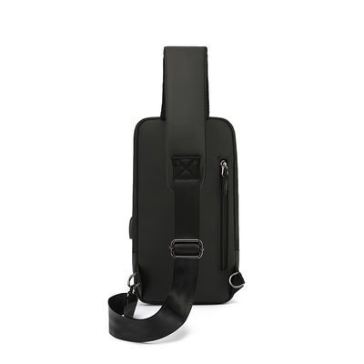 Umgekehrter Polyester Unisex Schulterbeutel, schwarzer Crossbody Casual-Tasche mit Rückentasche