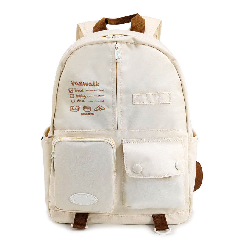 Beige Mode Schule Taschen Rucksack Rucksack Casual Style 16,5 Zoll Größe