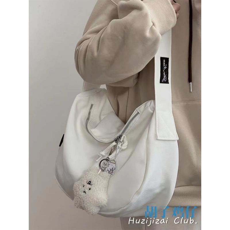 Gewebe Auskleidung Casual Crossbody Tasche Weiße Farbe für die Sommersaison