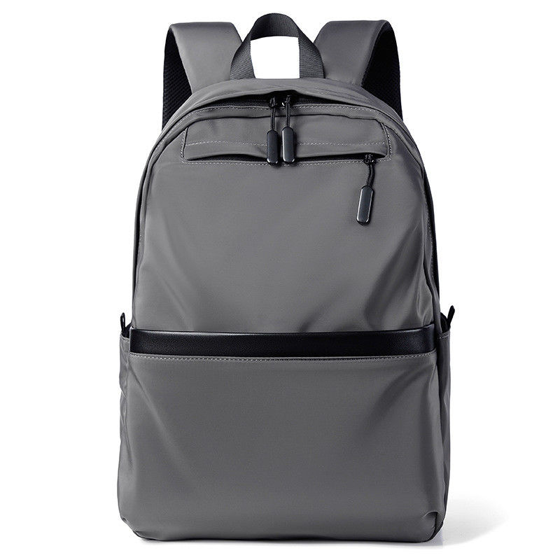 Unisex-Studenten-Tasche Rucksack Reißverschluss graue Farbe wasserdicht